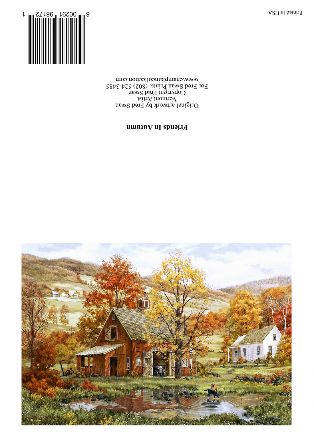 Friends in Autumn - American Realist Painting by Fred Swan
